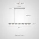 Реечный, рядный светильник NICOLETTA CHROME L 7 плафонов Lampatron 8594-23940