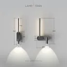 Бра BOTOLF Цвет жемчужно-черный. Выключатель на корпусе Lampatron botolf-black-button 8709-24405