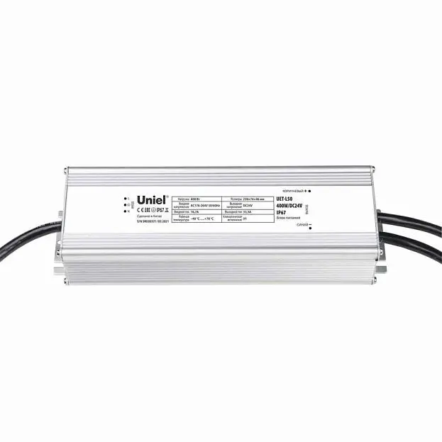 Блок питания Uniel UET-L50 400W/DC24V IP67 ULF-L52 Блок питания Uniel UET-L50 400W/DC24V IP67 ULF-L52