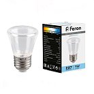 Лампа светодиодная  Feron 25908 LB-372 Колокольчик прозрачный E27 1W 6400K