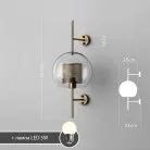 Бра CATCH WALL Плафон шар. Размер L. Цвет латунь. Lampatron 1127-313