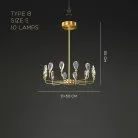 Люстра GLORIOLE UP Тип B. Размер S. 10 LED Lampatron gloriole-up-b-s 9129-26009