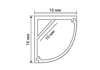 Угловой алюминиевый профиль Donolux DN18503RAL9005 Donel свет