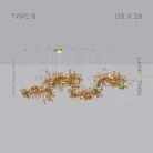 Люстра ELLING Тип B. 28 ламп. Цвет янтарь Lampatron 7220-19821