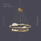 Кольцевые люстры и светильники HANNA A Тип B. Размер L (Два кольца) Lampatron 4416-11172