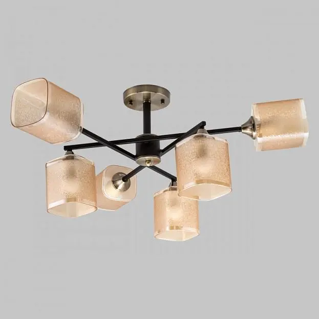 Потолочная люстра Imex MD.4212-6-S-BK+AB Потолочная люстра Imex MD.4212-6-S-BK+AB