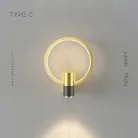 Бра DAGVEIG Тип C. Цвет Латунь + Черный. Нейтральный свет Lampatron 6134-16477