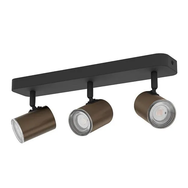 Спот 3X5W(GU10), IP44,сталь, бронзовый, черный Eglo 300589 CONSUMA 1