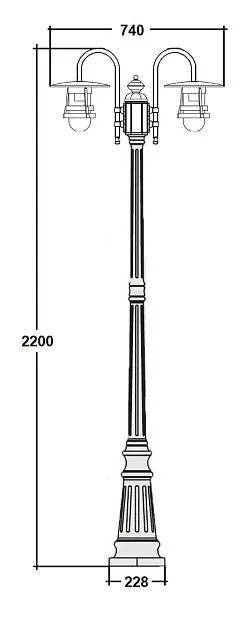 Наземный фонарь Oasis Light 68909A 10 down Bl TOKIO 2