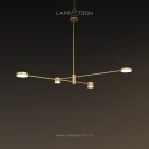 Люстра SUNSHINE 4 плафона. Латунь. Размер S. Lampatron sunshine-brass-4-s 1666-827