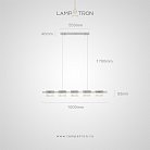 Реечный, рядный светильник NICOLETTA CHROME L 5 плафонов Lampatron nicoletta-chrome-l-5 8594-23939