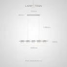Реечный, рядный светильник NICOLETTA CHROME L 5 плафонов Lampatron nicoletta-chrome-l-5 8594-23939