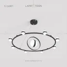 Кольцевые люстры и светильники RAISE 9 плафонов. Цвет черный. Lampatron 3091-7616