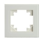 Рамка 1-местная для сенсорных механизмов, подсветки, стекло, Stekker GFR00-7001-01S, серия Катрин, белый