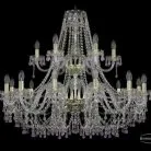 Люстра хрустальная Bohemia 1410/12+6/360/2d G V7010 1410 Gold