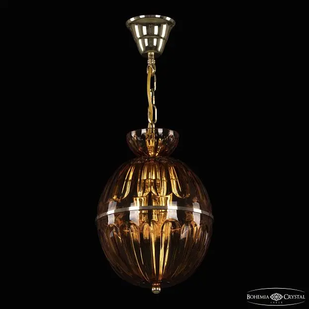 Подвесной светильник бронзовый Bohemia Ivele Crystal 5480/22 G Amber/M-1H Подвесной светильник бронзовый Bohemia Ivele Crystal 5480/22 G Amber/M-1H