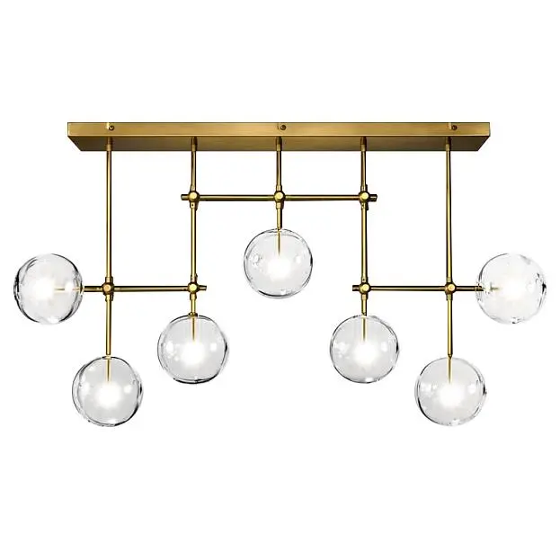 Потолочный светильник Delight Collection KG0835P-7A brass Globe Mobile Потолочный светильник Delight Collection KG0835P-7A brass Globe Mobile