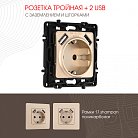 Розетка с заземлением Arte Milano 217.47-1.shampan am