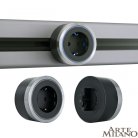Трековая розетка, 16A 250V Arte Milano 380066TS LED/ES Grey Am