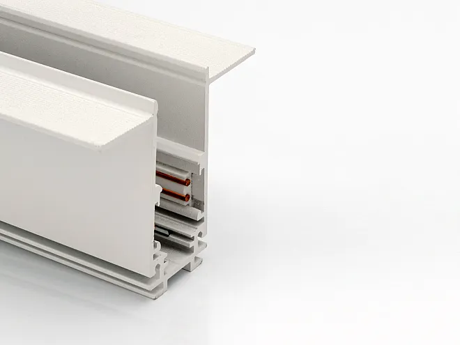 Шинопровод встраиваемый глубокий под гипсокартон 2.5 м SWG SY-LINK-20T2-2.5-WH