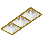Встраиваемый светильник под сменную лампу Ledron RISE KIT3 Gold-White