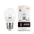 Лампа Gauss E27 53212 12W 3000K матовая Elementary