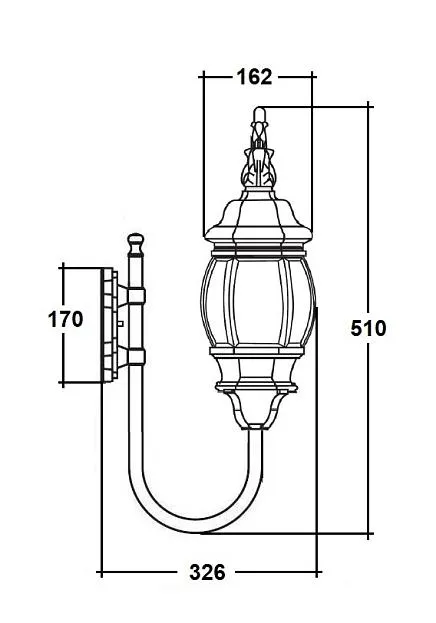 Настенный фонарь уличный Oasis Light 83401S 10 Gb AMERICA S