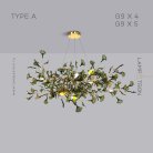 Люстра ELLING Тип A. 4 лампы. Цвет зеленый Lampatron elling-a-4-green 7220-19808
