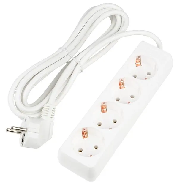 Розеточные блоки, удлинители Uniel S-GCU4-3 WHITE Ultra