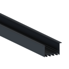 Встраиваемый алюминиевый профиль 2 м Donel DN18529RAL9005 DN8ALE