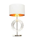 Интерьерная настольная лампа Lumina Deco LDT 5531 CHR+WT Fabi