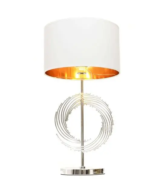 Интерьерная настольная лампа Lumina Deco LDT 5531 CHR+WT Fabi Интерьерная настольная лампа Lumina Deco LDT 5531 CHR+WT Fabi