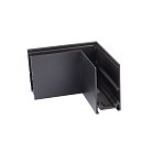 Коннектор угловой горизонтальный Vitaluce VT0200025-01 20 мм 80*80 черный