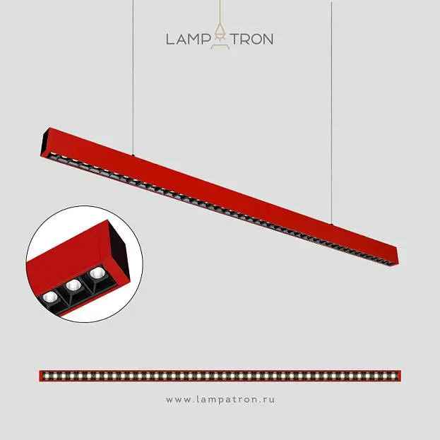 Реечный, рядный светильник VOX Тип С. Размер L. Цвет красный Lampatron 8726-24493 Реечный, рядный светильник VOX Тип С. Размер L. Цвет красный Lampatron 8726-24493