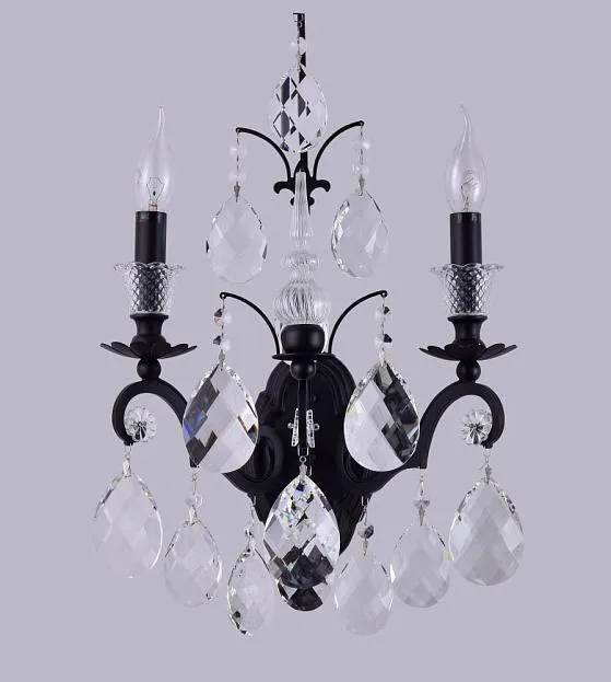 Бра Crystal Lux MAGNIFICO AP2 BLACK/TRANSPARENT 2310/402