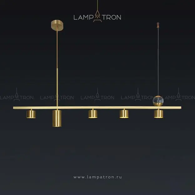 Реечный, рядный светильник WILL 5 плафонов. Lampatron 3425-8422 Реечный, рядный светильник WILL 5 плафонов. Lampatron 3425-8422