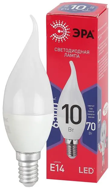 Лампочка светодиодная ЭРА LED BXS-10W-865-E14 R