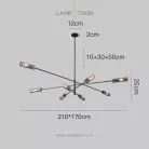 Люстра RADIANT 8 ламп. Цвет: Черный Lampatron 8170-22369