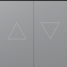 Клавиша 2-я со стрелками для жалюзи, матовый серый Donel DE29440 A07