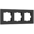 Рамка на 3 поста (черный матовый) Werkel W0032908 Slab a062801