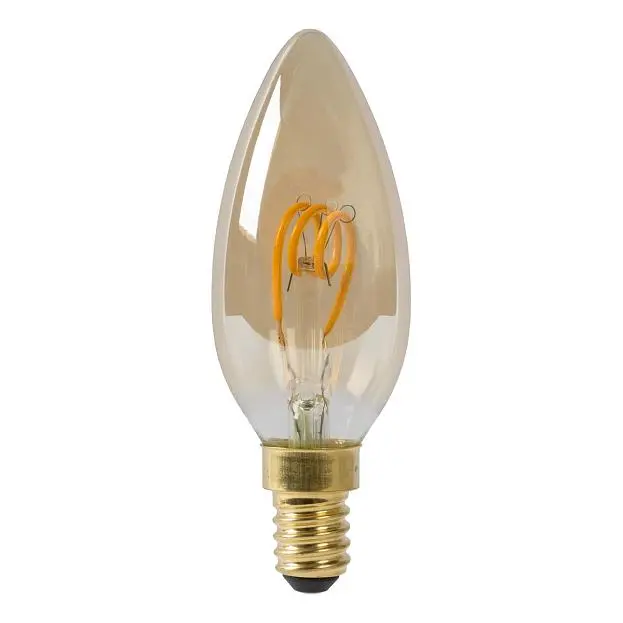 Лампа светодиодная диммируемая Lucide 49043/03/62 E14 3W 2200K янтарная Led Bulb Лампа светодиодная диммируемая Lucide 49043/03/62 E14 3W 2200K янтарная Led Bulb
