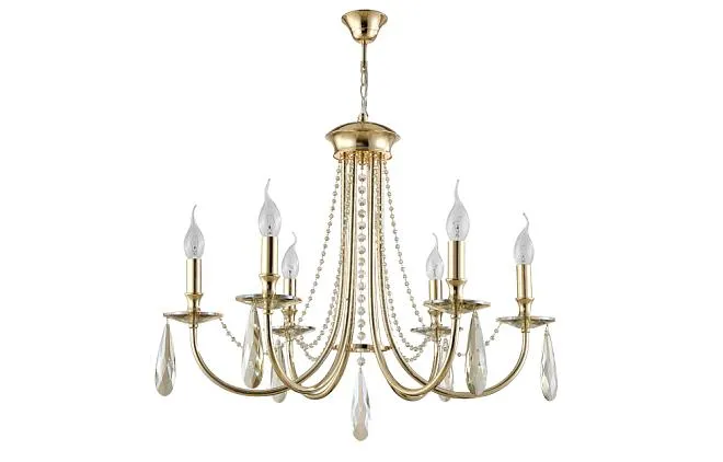 Люстра Crystal Lux VICTORIA SP6 GOLD/AMBER 3340/306