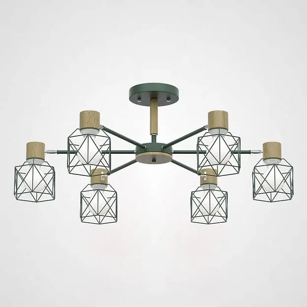 Потолочная Люстра Corf B3 Green 6 Lamps ImperiumLoft 189484-26