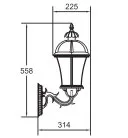 Настенный фонарь уличный Oasis Light 95201L 15 Gb ROMA L