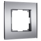 Рамка на 1 пост (серебряный, стекло soft-touch) Werkel W0013106 Senso a064568
