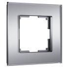 Рамка на 1 пост (серебряный, стекло soft-touch) Werkel W0013106 Senso a064568
