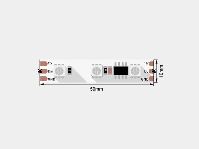 Светодиодная лента 60 LED/м, 14,4 Вт/м, 12В , IP20, Цвет: RGB SWG SWG560-12-14.4-RGB-SPI-M Светодиодная лента 60 LED/м, 14,4 Вт/м, 12В , IP20, Цвет: RGB SWG SWG560-12-14.4-RGB-SPI-M