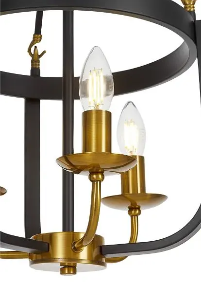 Подвесной светильник Lumina Deco LDP 8024-3 BK+MD Berling Подвесной светильник Lumina Deco LDP 8024-3 BK+MD Berling