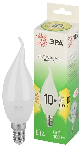 Лампочка светодиодная ЭРА LED BXS-10W-830-E14 GL