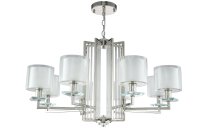 Люстра Crystal Lux NICOLAS SP-PL8 NICKEL/WHITE 3400/308